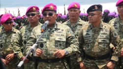 Dankolatmar Hadiri Pembaretan 749 Prajurit Muda Korps Marinir