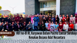 HUT ke-81 RI, Karyawan Dafam Pacific Caesar Surabaya Kenakan Busana Adat Nusantara