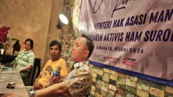 Kunjungi Surabaya, Wamen HAM Tegaskan Pengusutan Tuntas Kasus Kekerasan terhadap Jurnalis Beritajatim.com