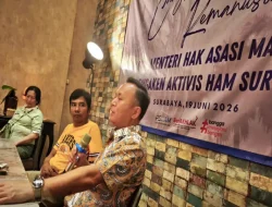 Kunjungi Surabaya, Wamen HAM Tegaskan Pengusutan Tuntas Kasus Kekerasan terhadap Jurnalis Beritajatim.com